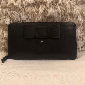Kate Spade black large continental wallet